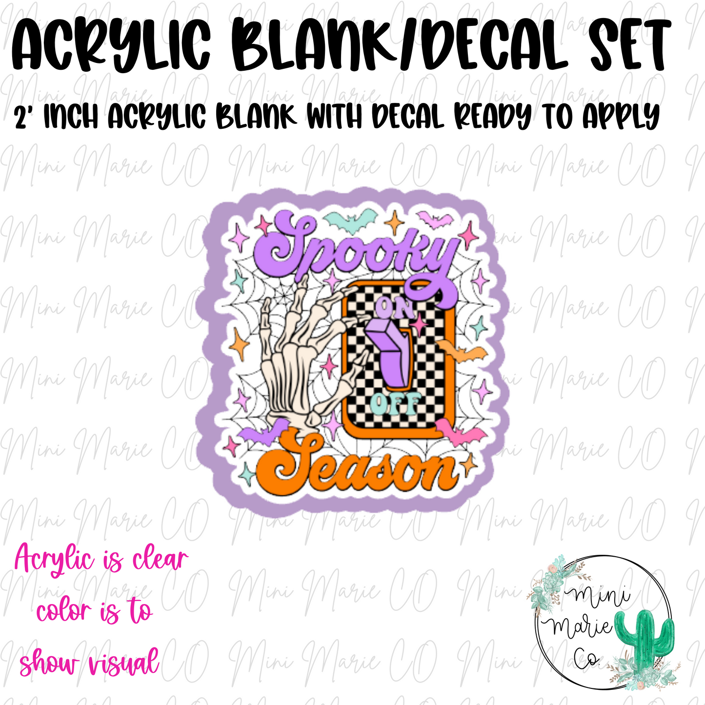 Spooky Season Switch Acrylic Blank/Decal Set