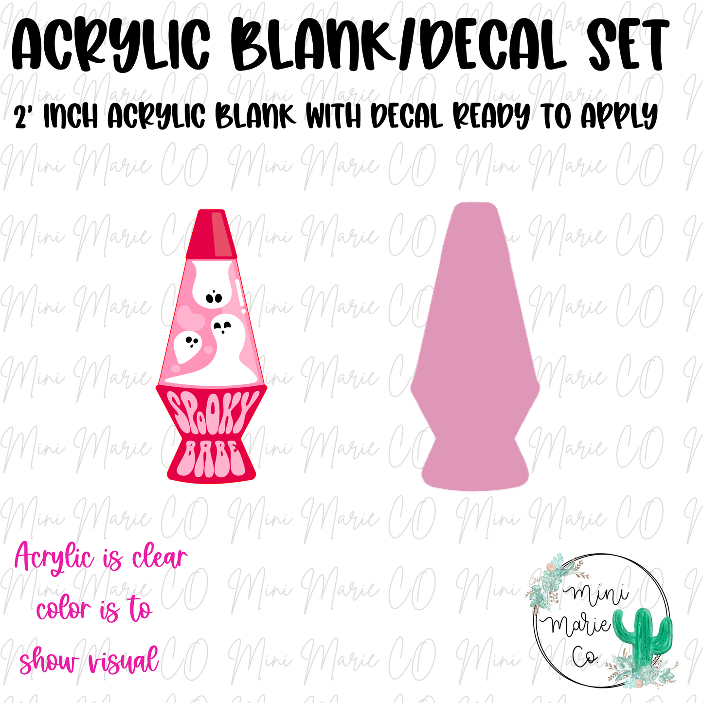 Spooky Babe Lava Acrylic Blank/Decal Set