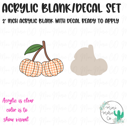 Pumpkin Cherry Acrylic Blank/Decal Set