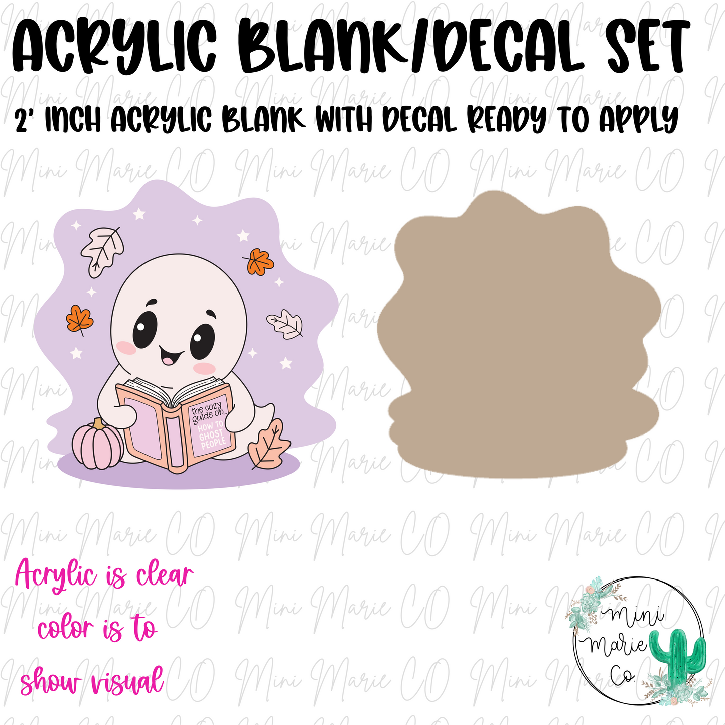How to Ghost People Acrylic Blank/Decal Set