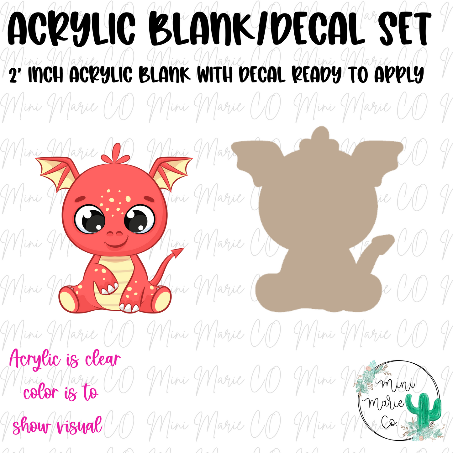 Dragon Acrylic Blank/Decal Set