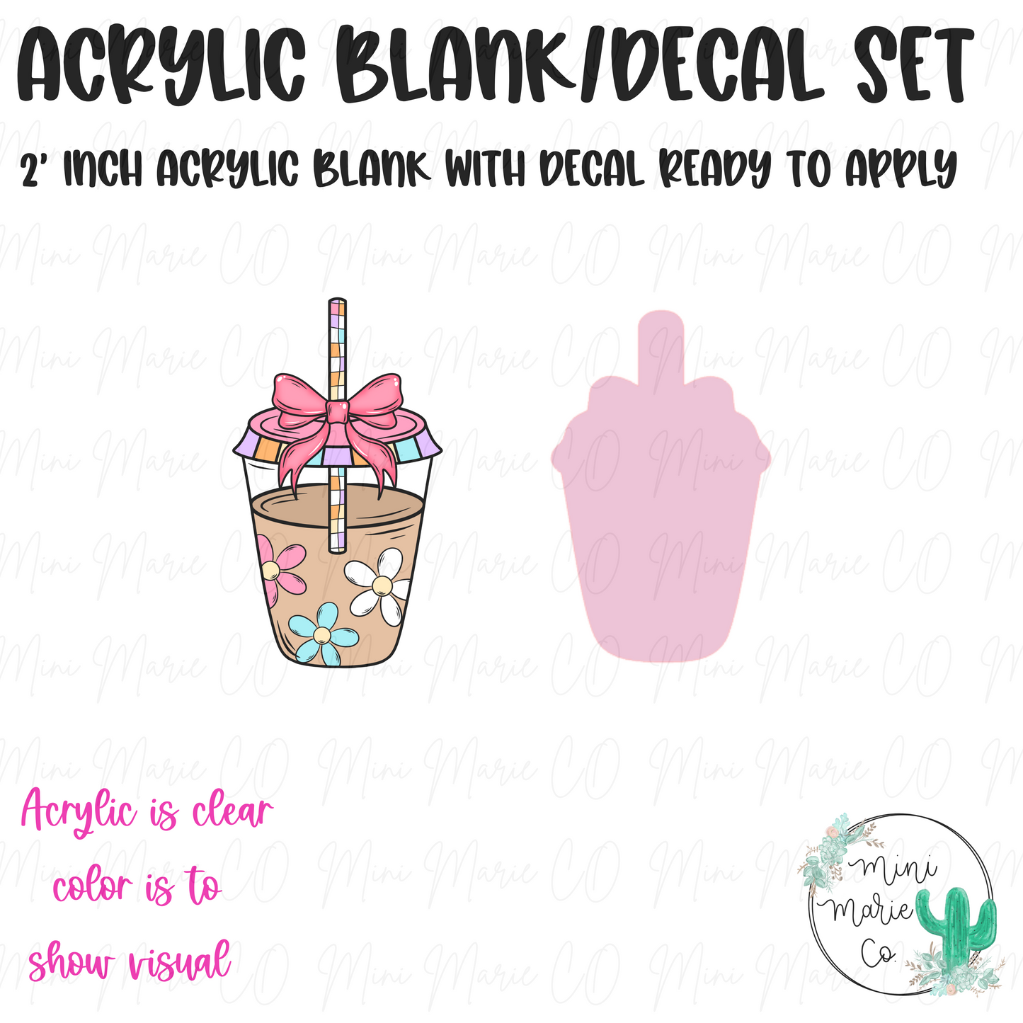 Coquette Coffee Acrylic Blank/Decal Set