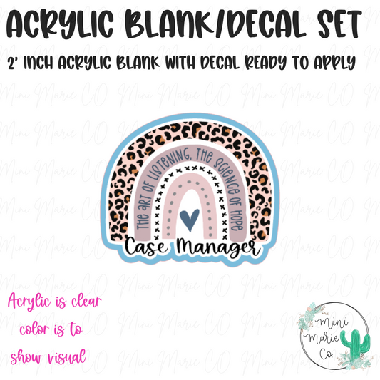 Case Manager Acrylic Blank/Decal Set