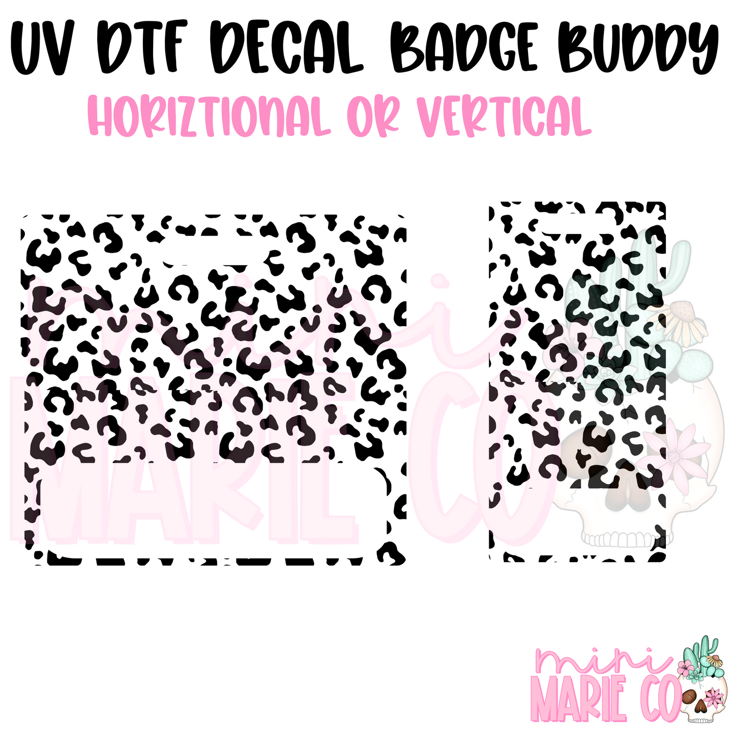 Cheetah Spots UV DTF Ready to Apply Decal (Horizontal or Vertical)