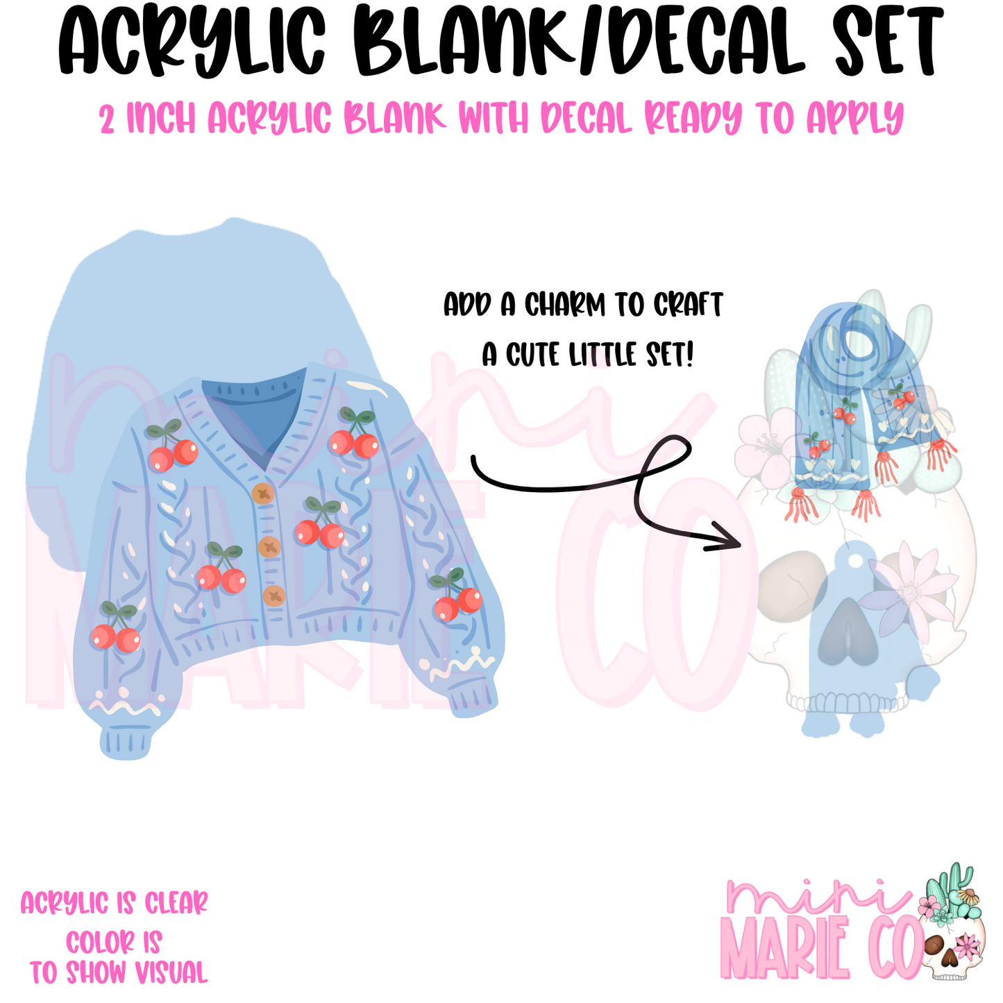 Cherry Winter Acrylic Blank/Decal Set