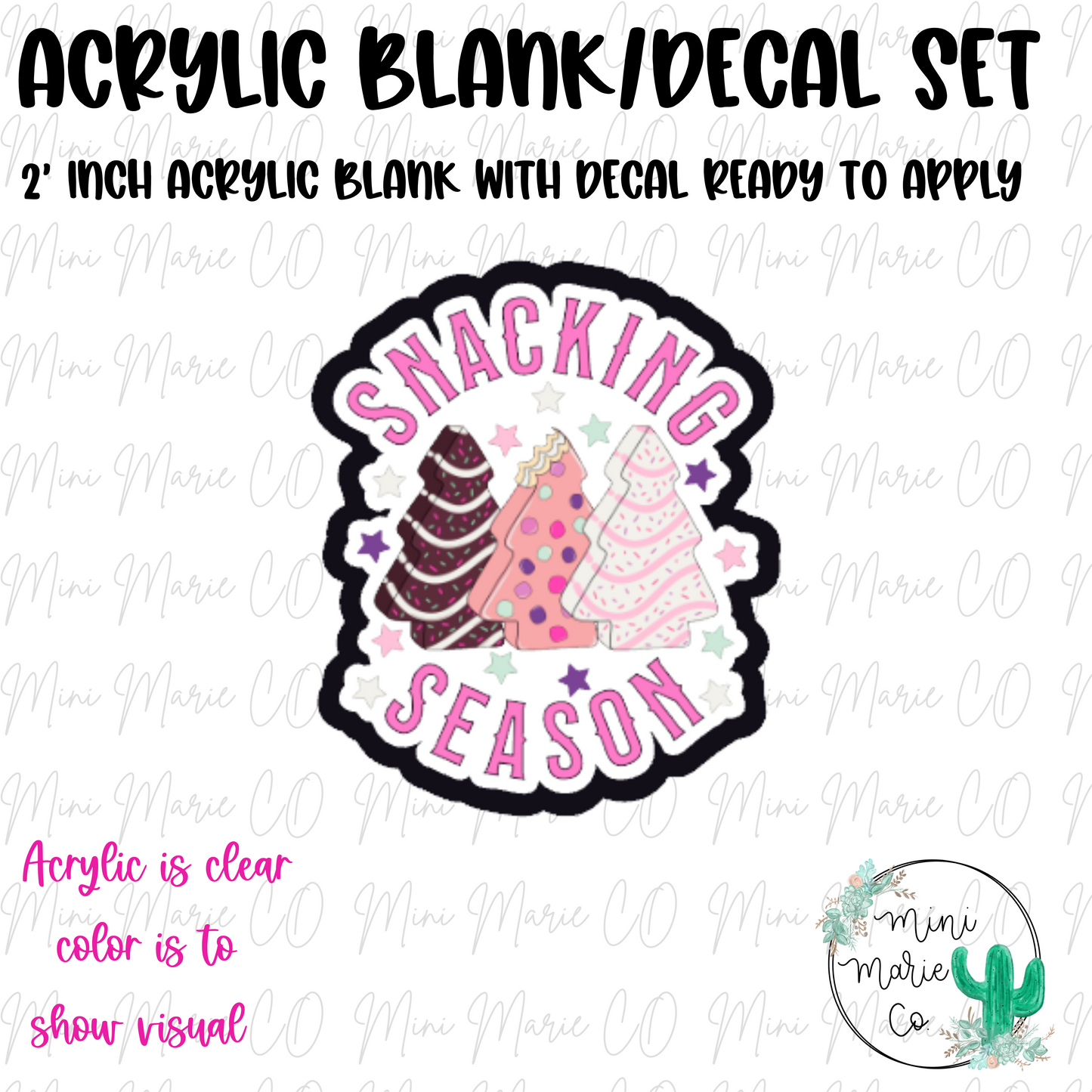 Snackin' Season Acrylic Blank/Decal Set