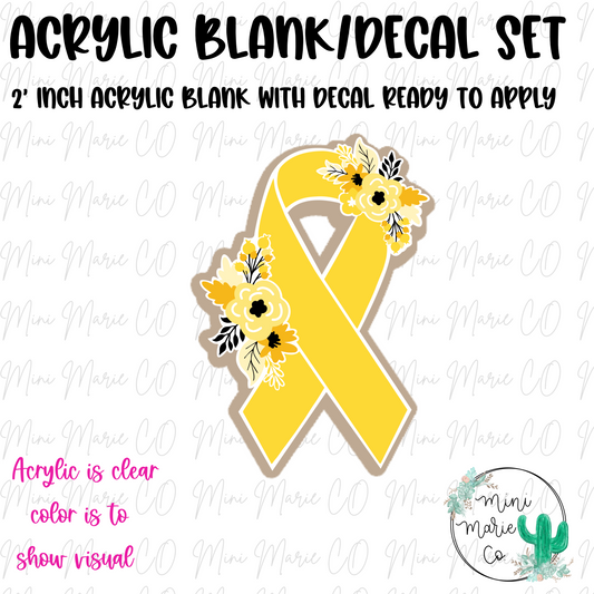 Yellow Ribbon (No words) Acrylic Blank/Decal