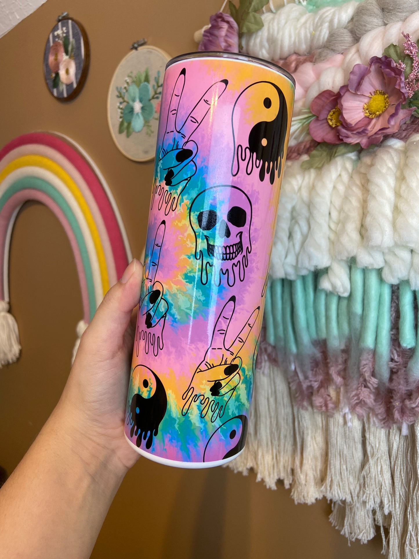 Drippy Skull, Peace and Ying Yang Tumbler