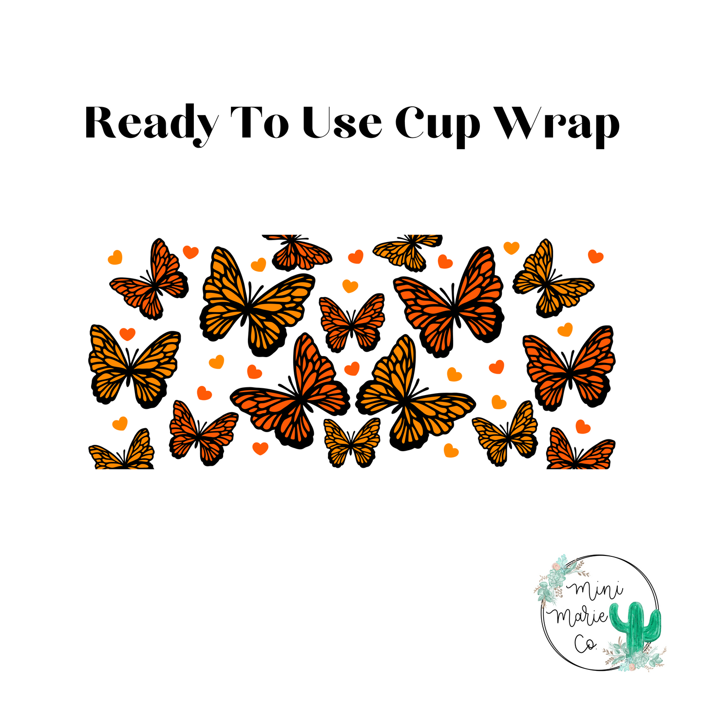 Monarch Butterfly 16oz Libbey Glass Wrap
