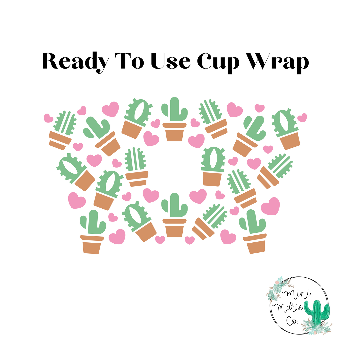 Cactus 24oz With Hole Cold Cup Wrap