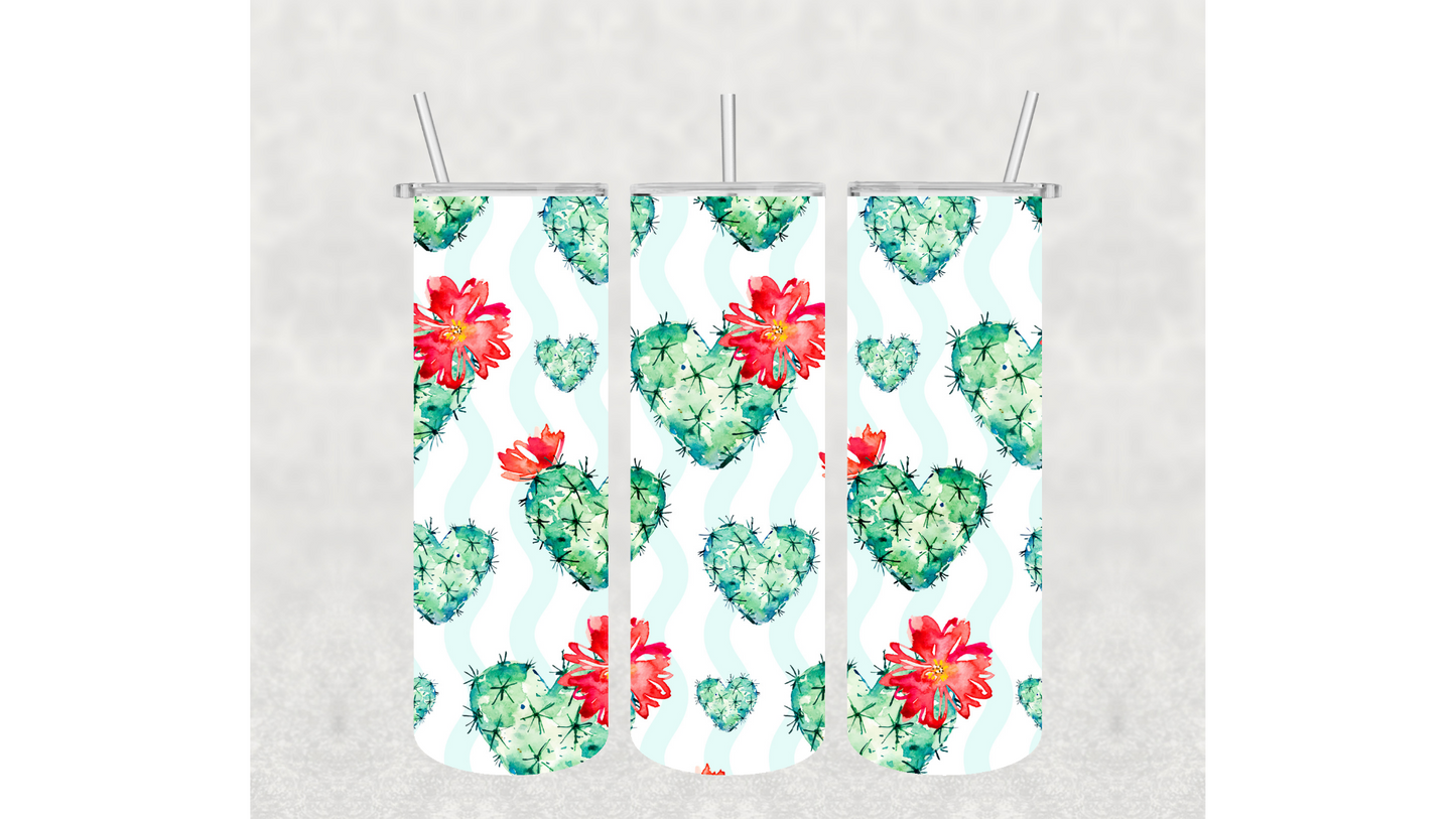 Cactus Heart 20OZ STRAIGHT TUMBLER