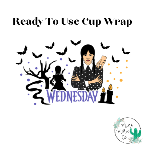 Wednesday No Hole 24oz Cold Cup Wrap