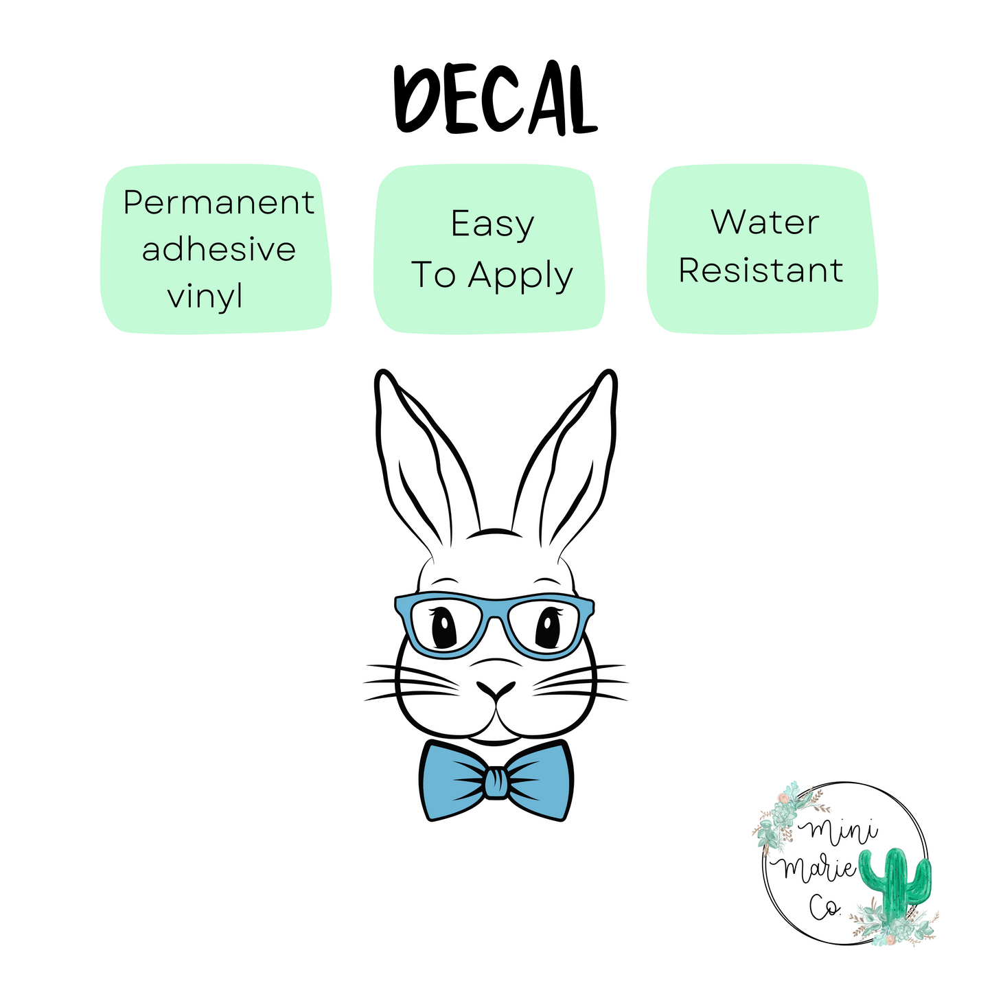 Boy Bunny Decal
