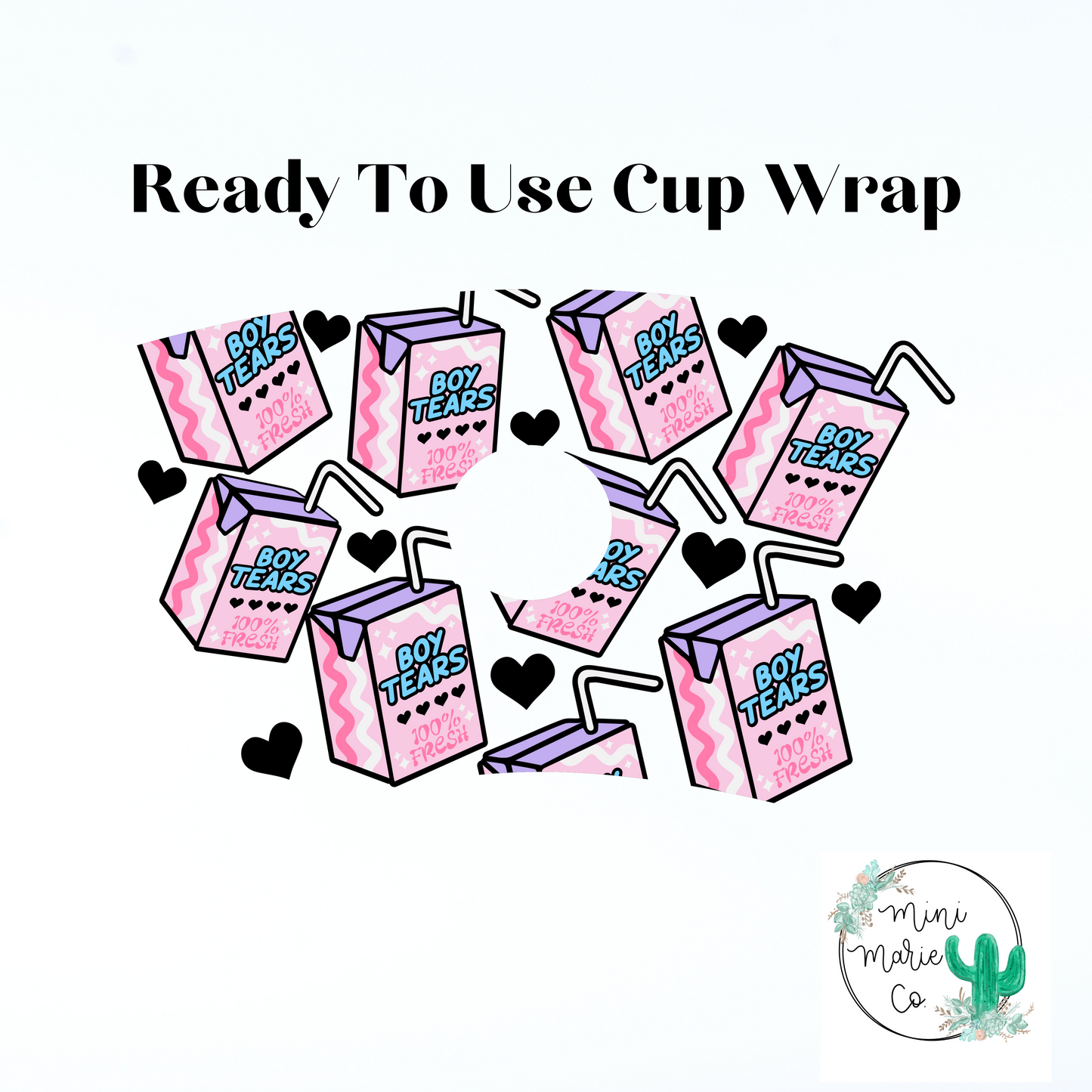 Boy Tears 24oz Cold Cup Wrap