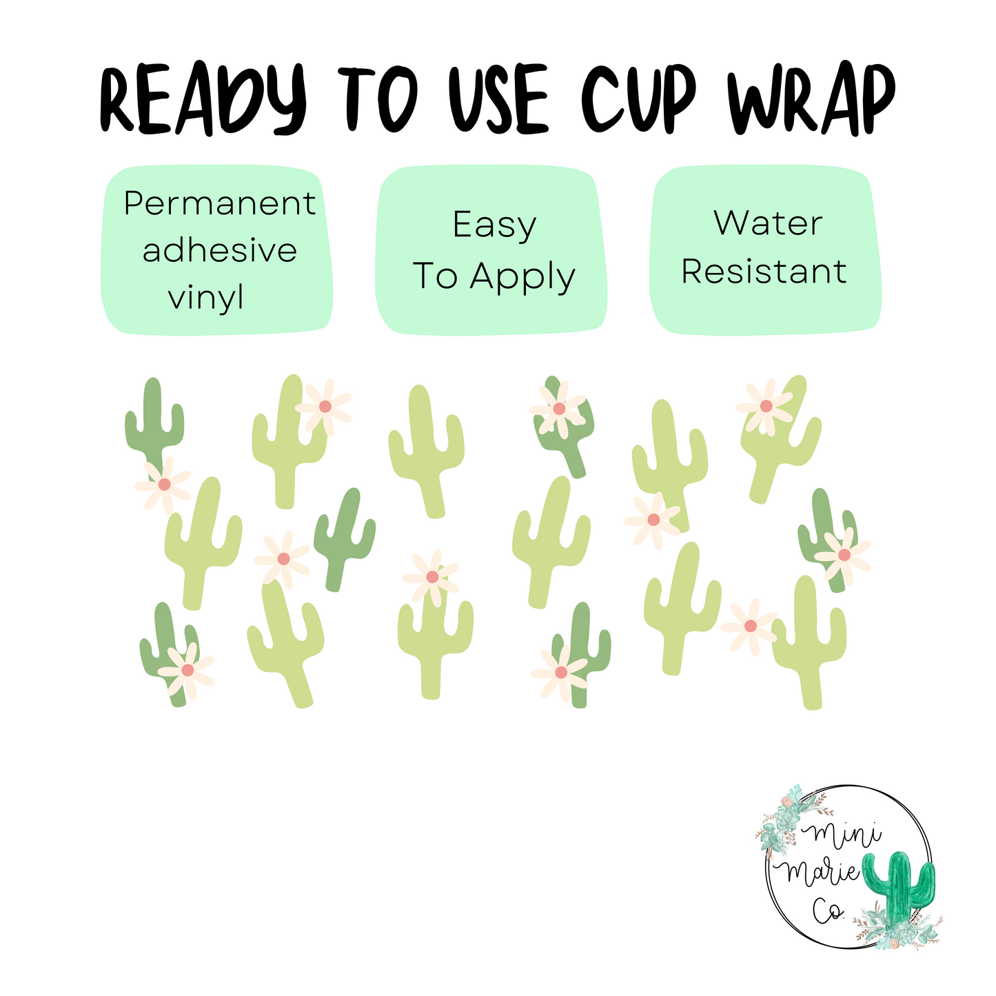 Cactus Flower 16oz Libbey Glass Wrap