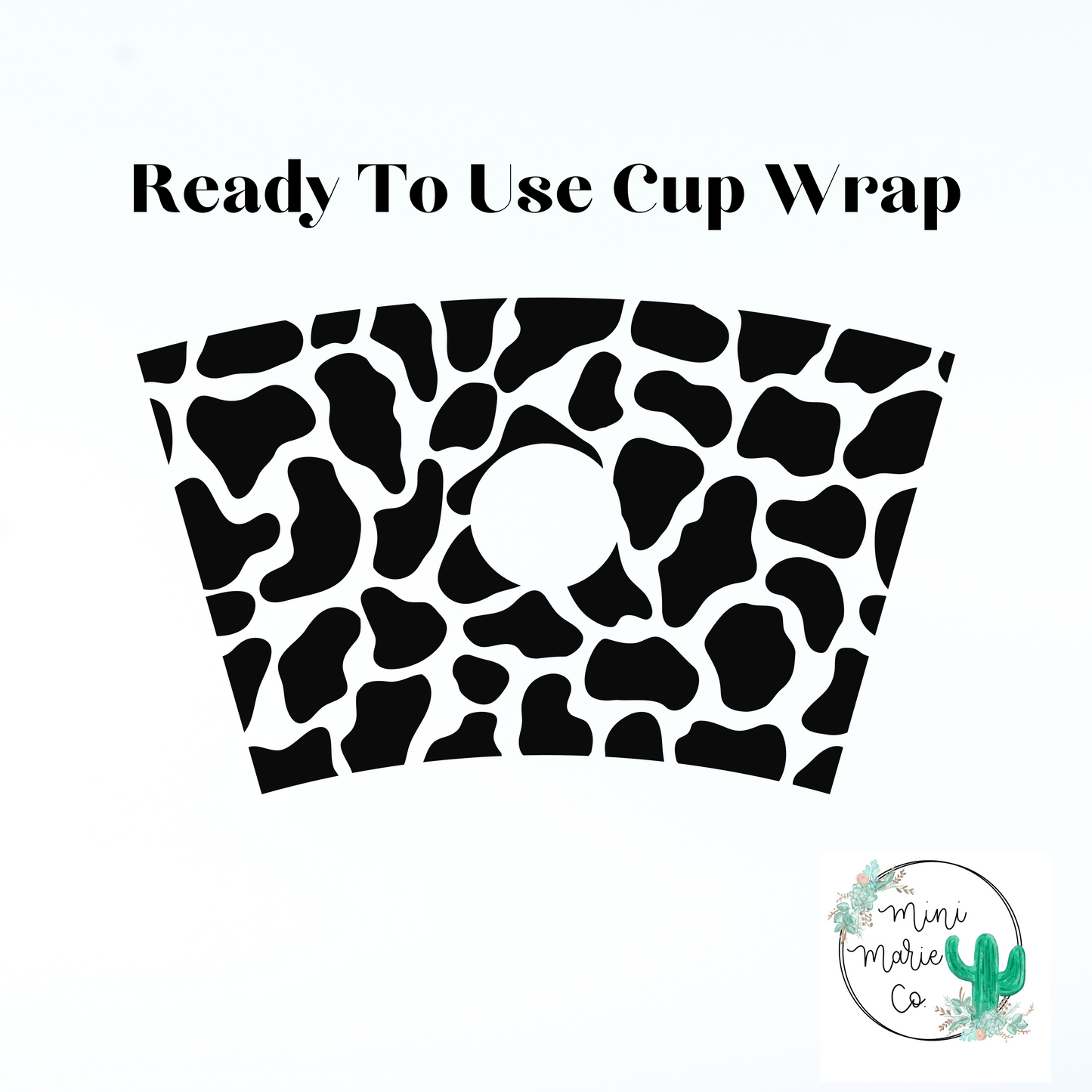 Cow Print 24oz With Hole Cold Cup Wrap