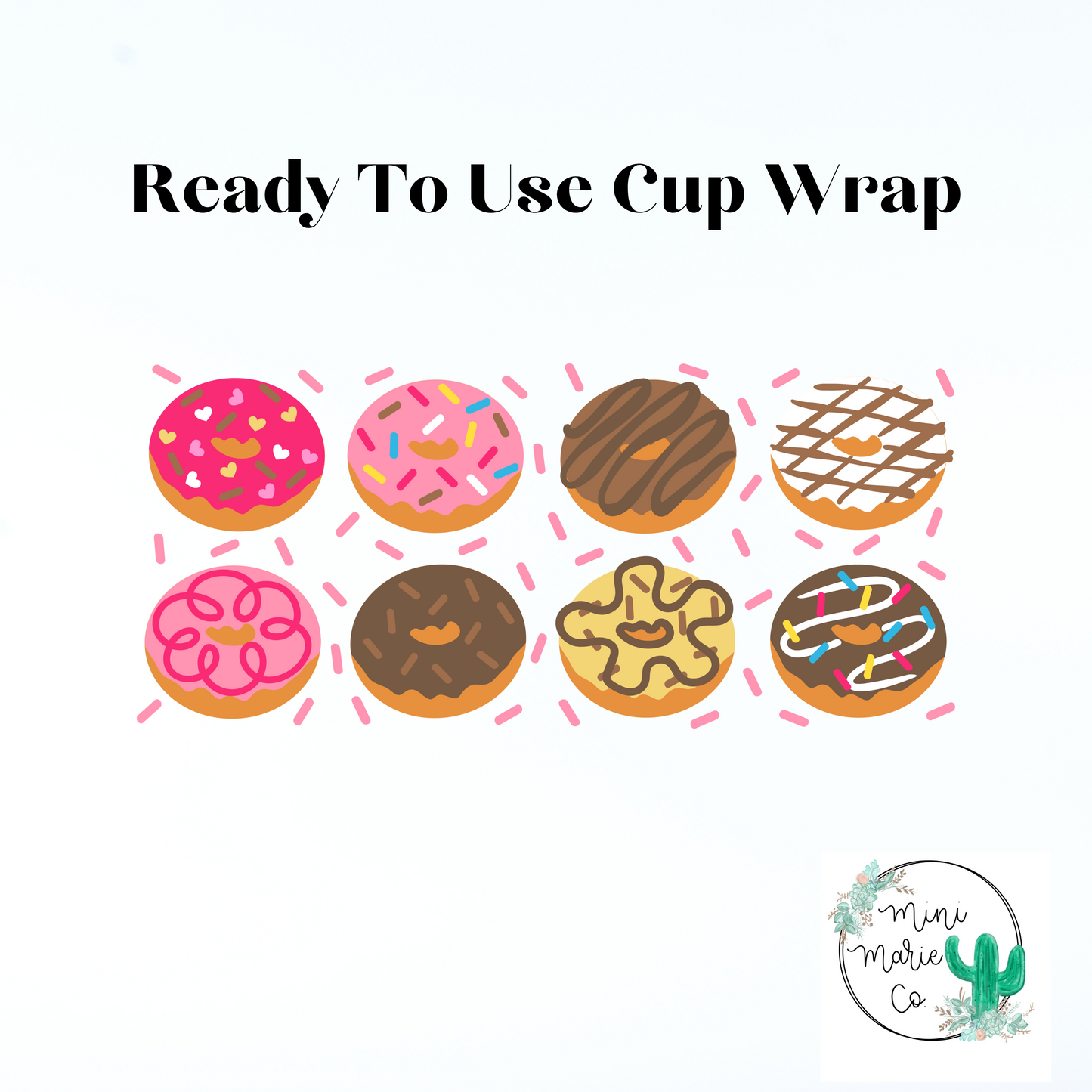 Cute Donuts 16oz Libbey Glass Wrap