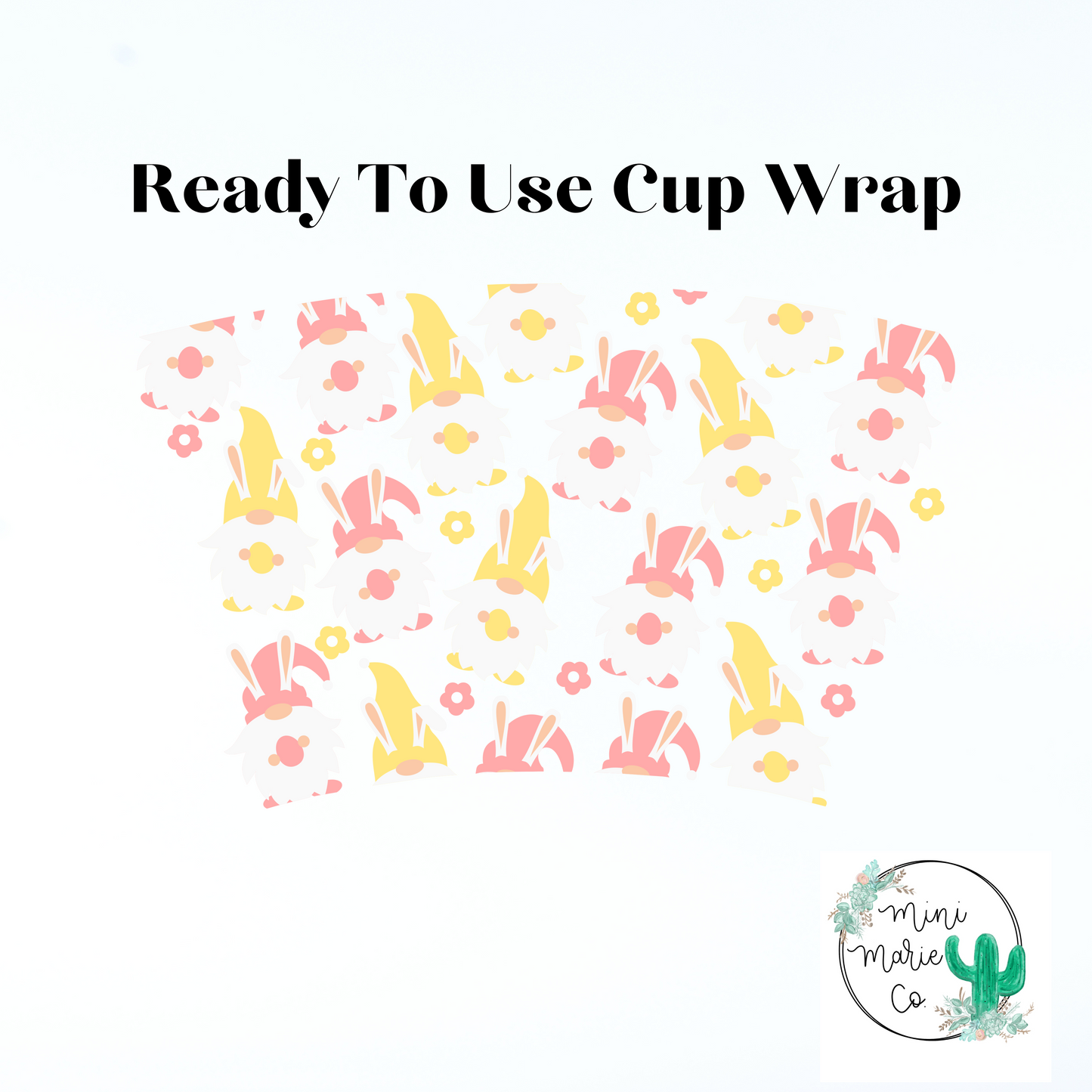 Easter Gnomes 24oz NO Hole Cold Cup Wrap