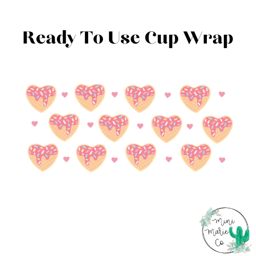 Ice Cream Heart 16oz Libbey Wrap