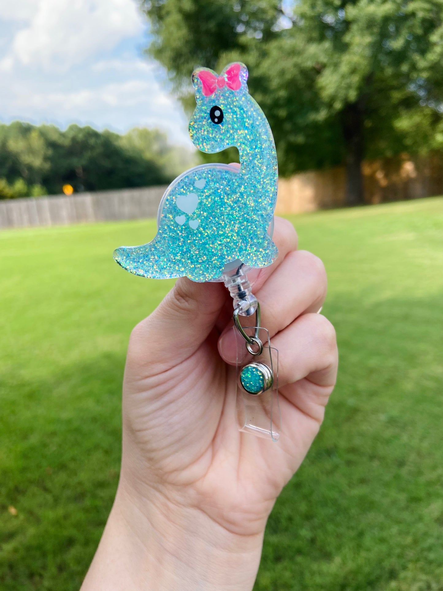 Cute Dinosaur Badge Reel