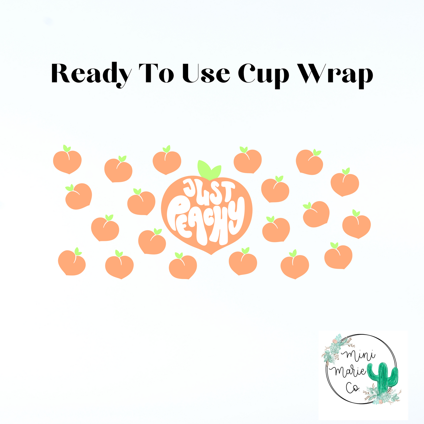 Just Peachy 16oz or 20oz Libbey Glass Wrap