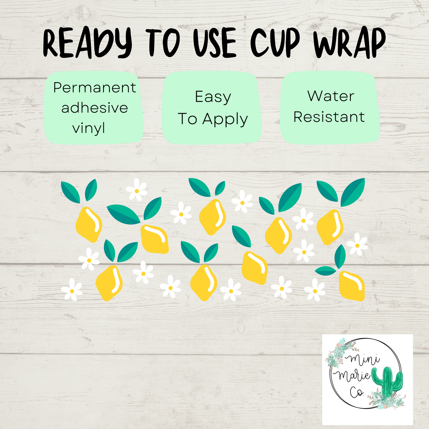 Lemons 16oz Libbey Glass Wrap