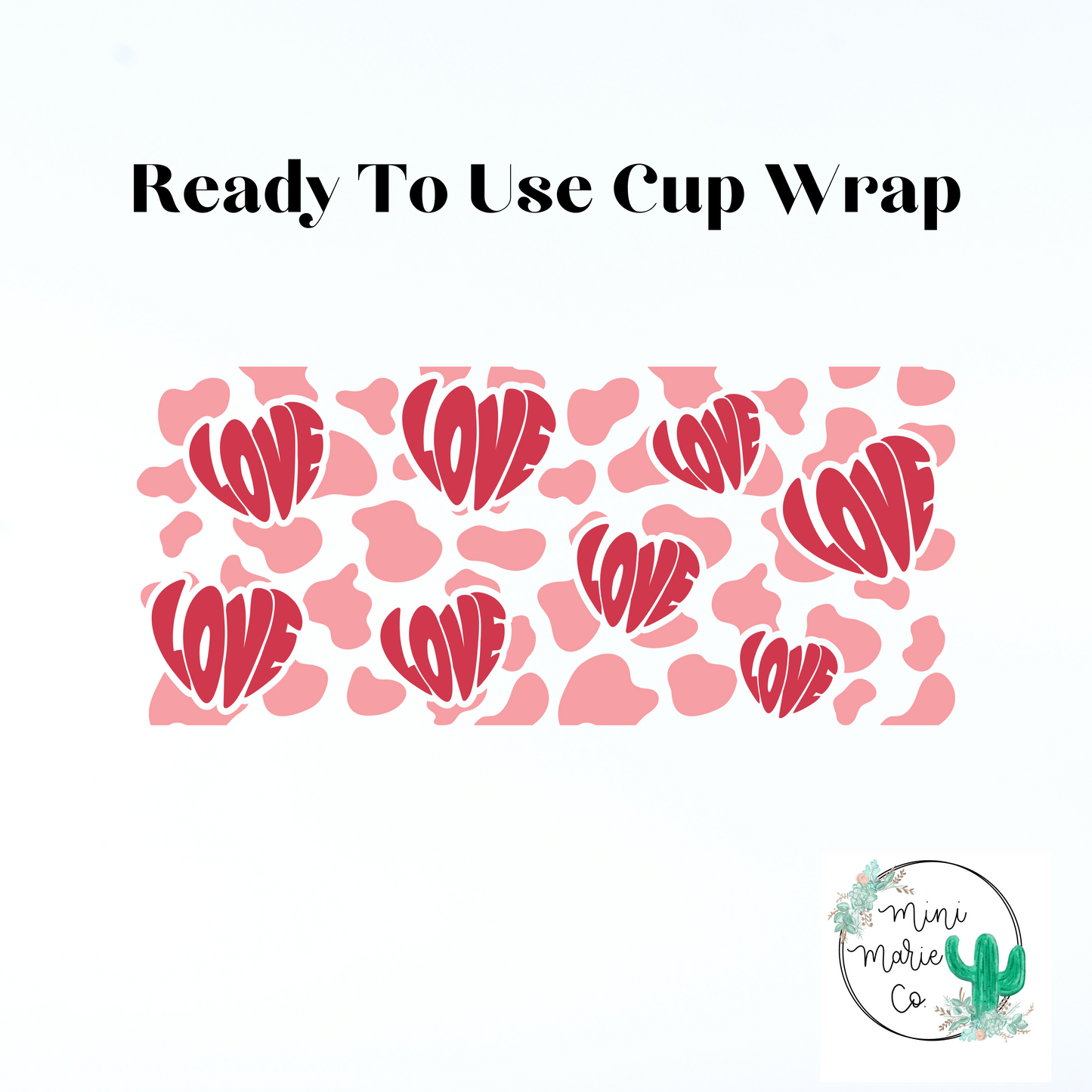 Love Hearts 16oz Libbey Glass Wrap