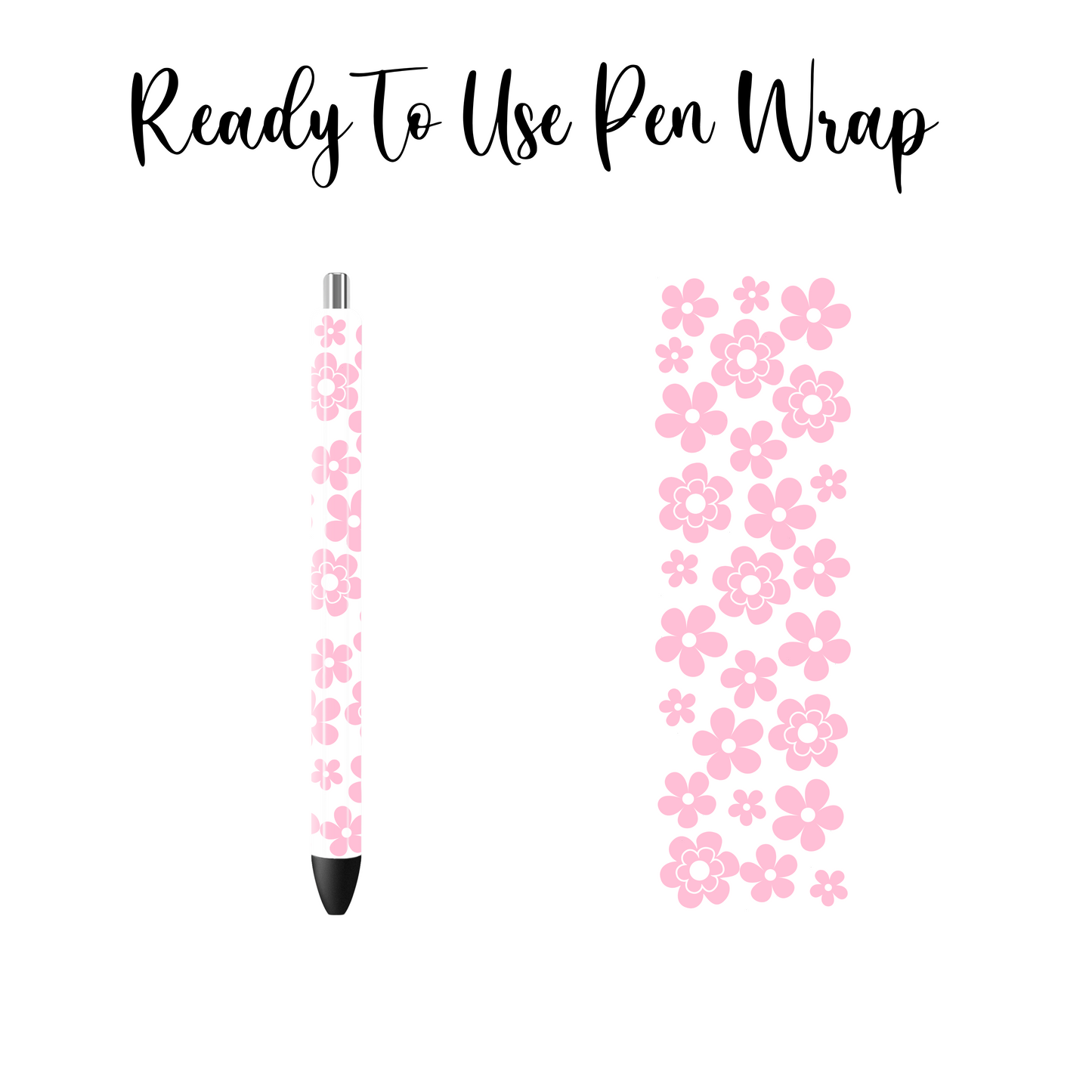 Pink Daisy Pen Wrap