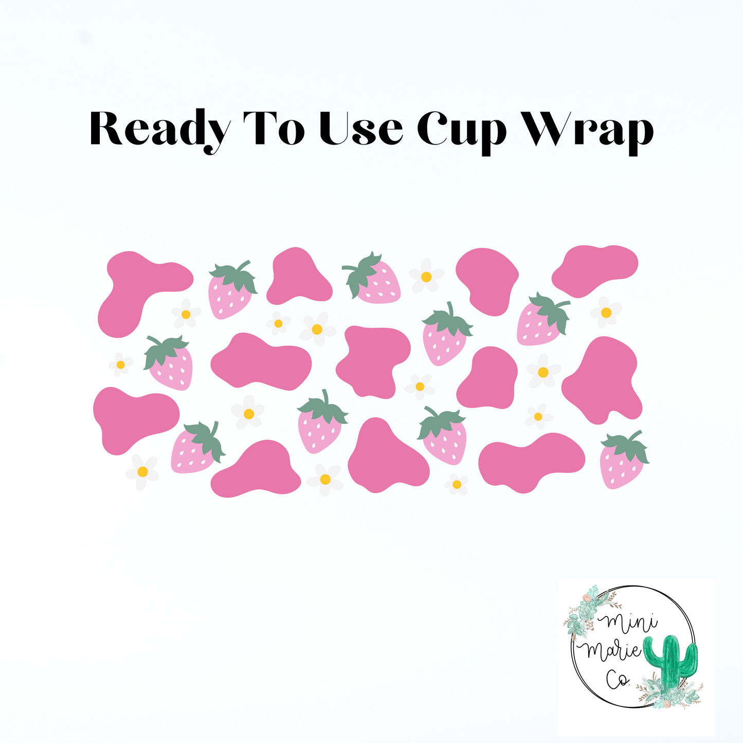 Strawberry Milk 16oz Libbey Glass Wrap