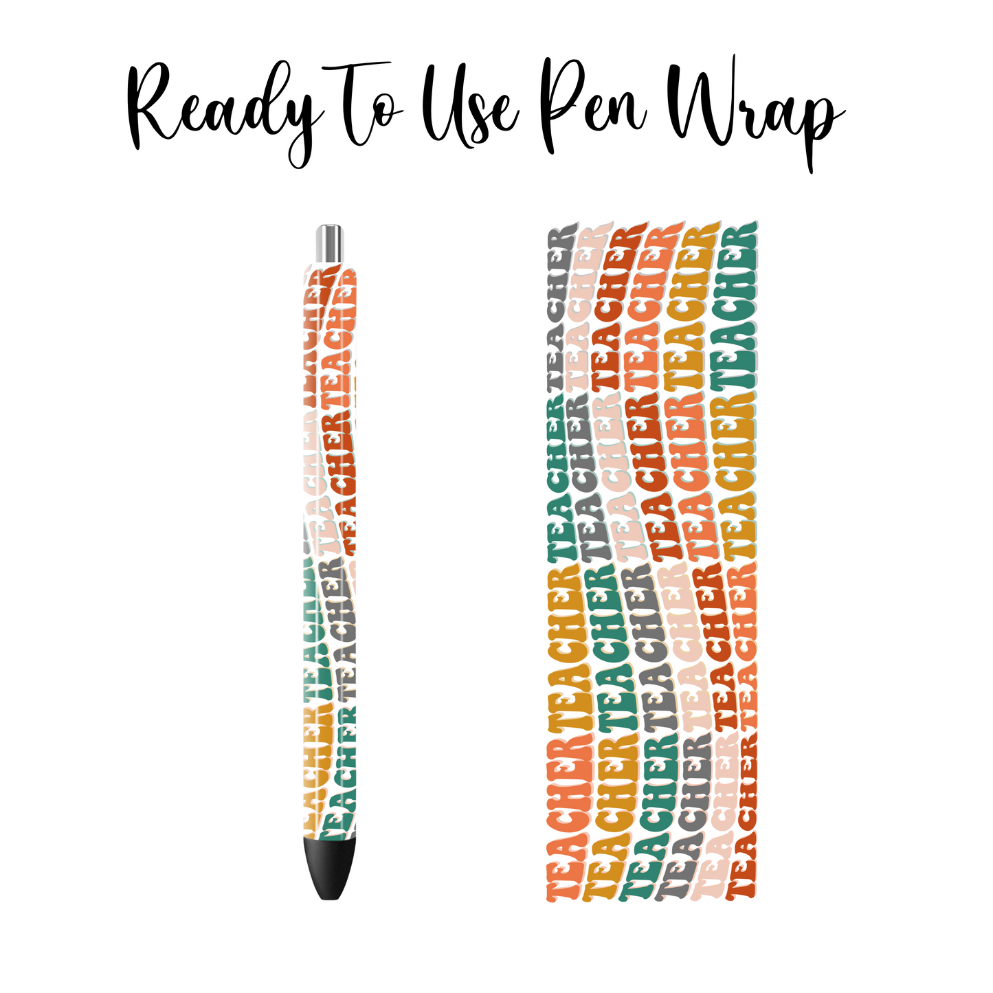 Retro Teacher Pen Wrap