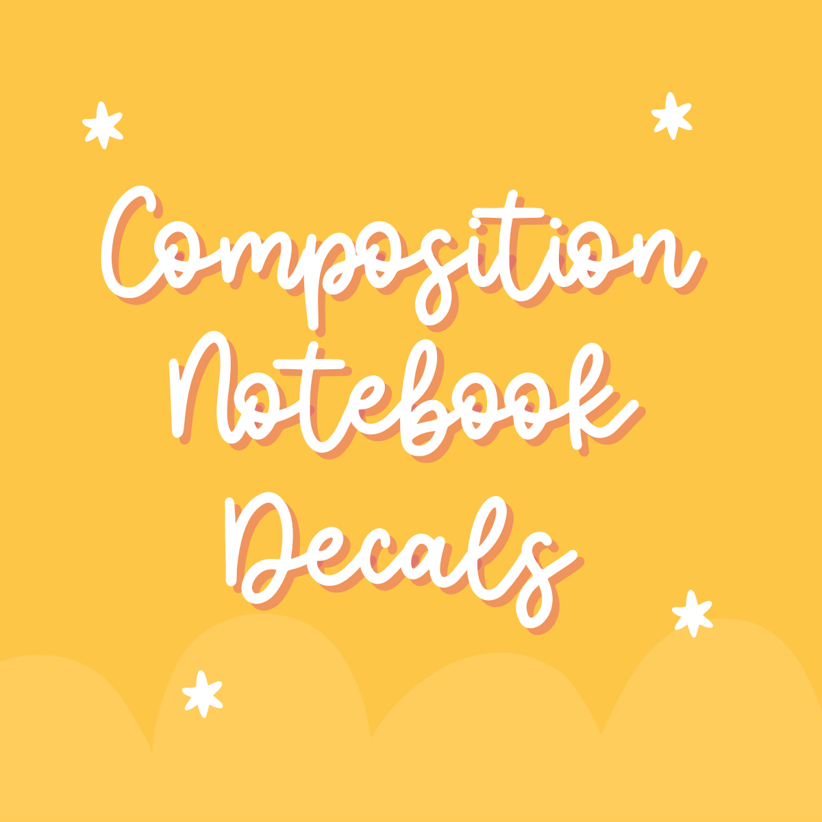 Composition Notebook Decals – Mini Marie CO.