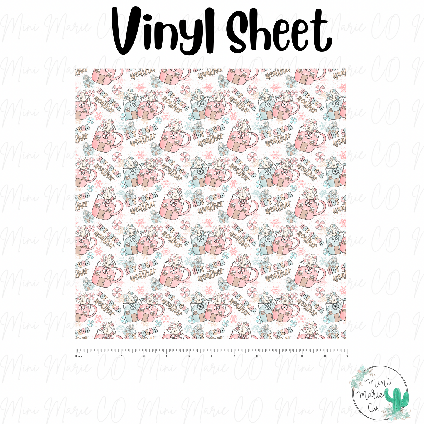 Hot Cocoa Vinyl Sheet 12x12