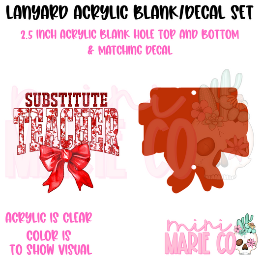 Sub Teacher Lanyard Set