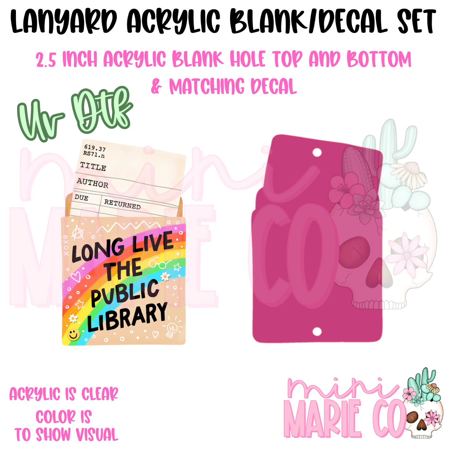 Long Live Public Library Lanyard Set