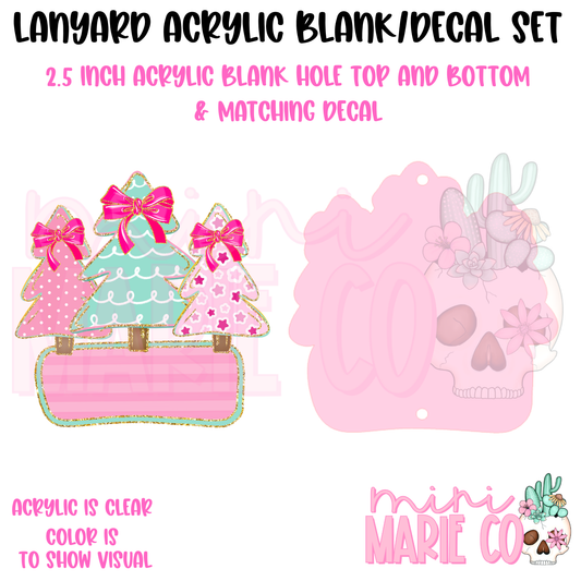 Christmas Trees Lanyard Set