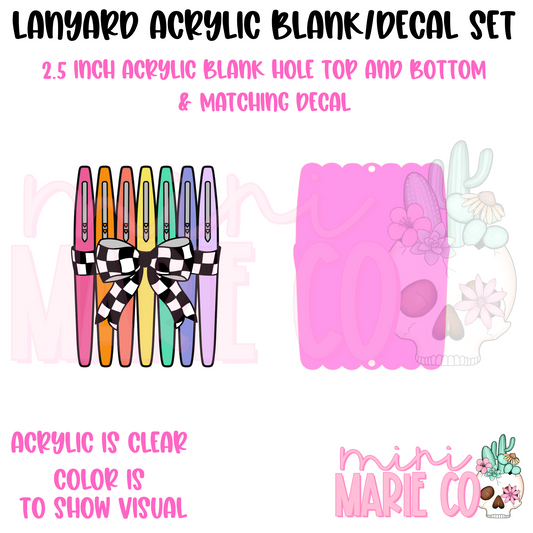 Flair Rainbow Pen Set Lanyard Set