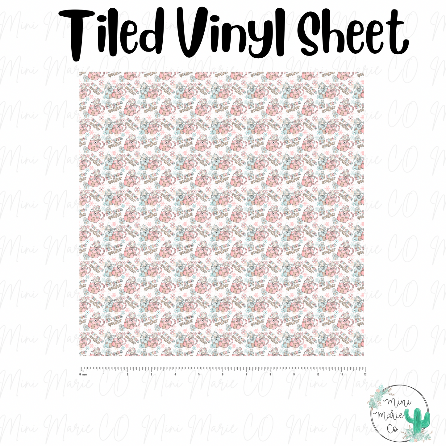 Hot Cocoa Vinyl Sheet 12x12