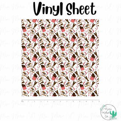 Santa Smores Vinyl Sheet 12x12