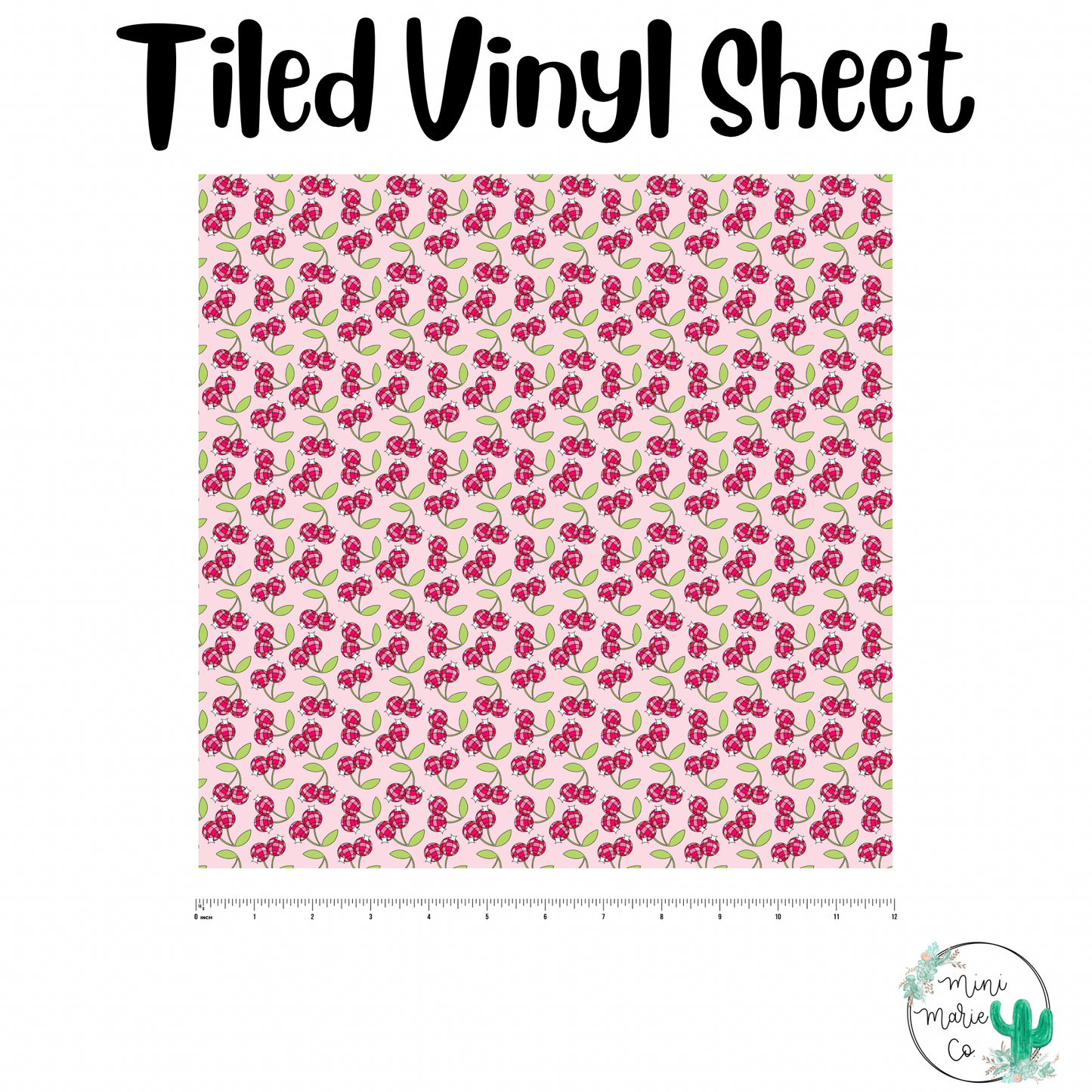 Cherry Disco Vinyl Sheet 12x12