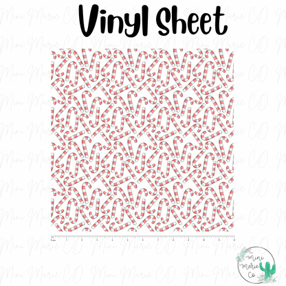 Candy Cane Vinyl Sheet 12x12