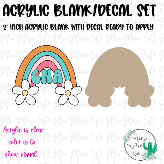 CNA Rainbow Acrylic Blank/Decal Set