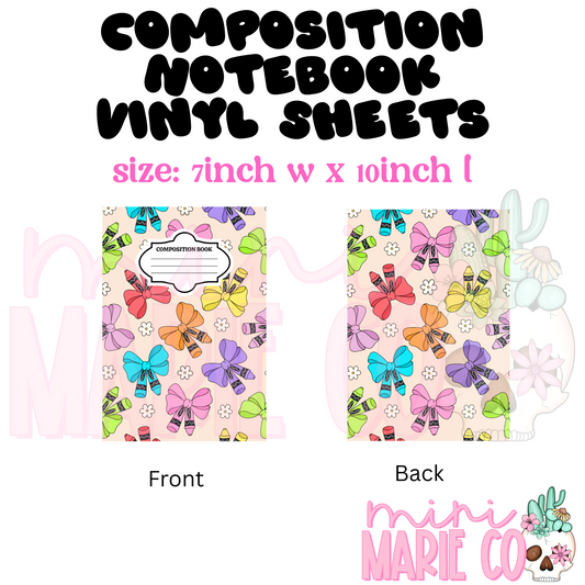 Teacher Colorful Pencil Bows Composition Decal