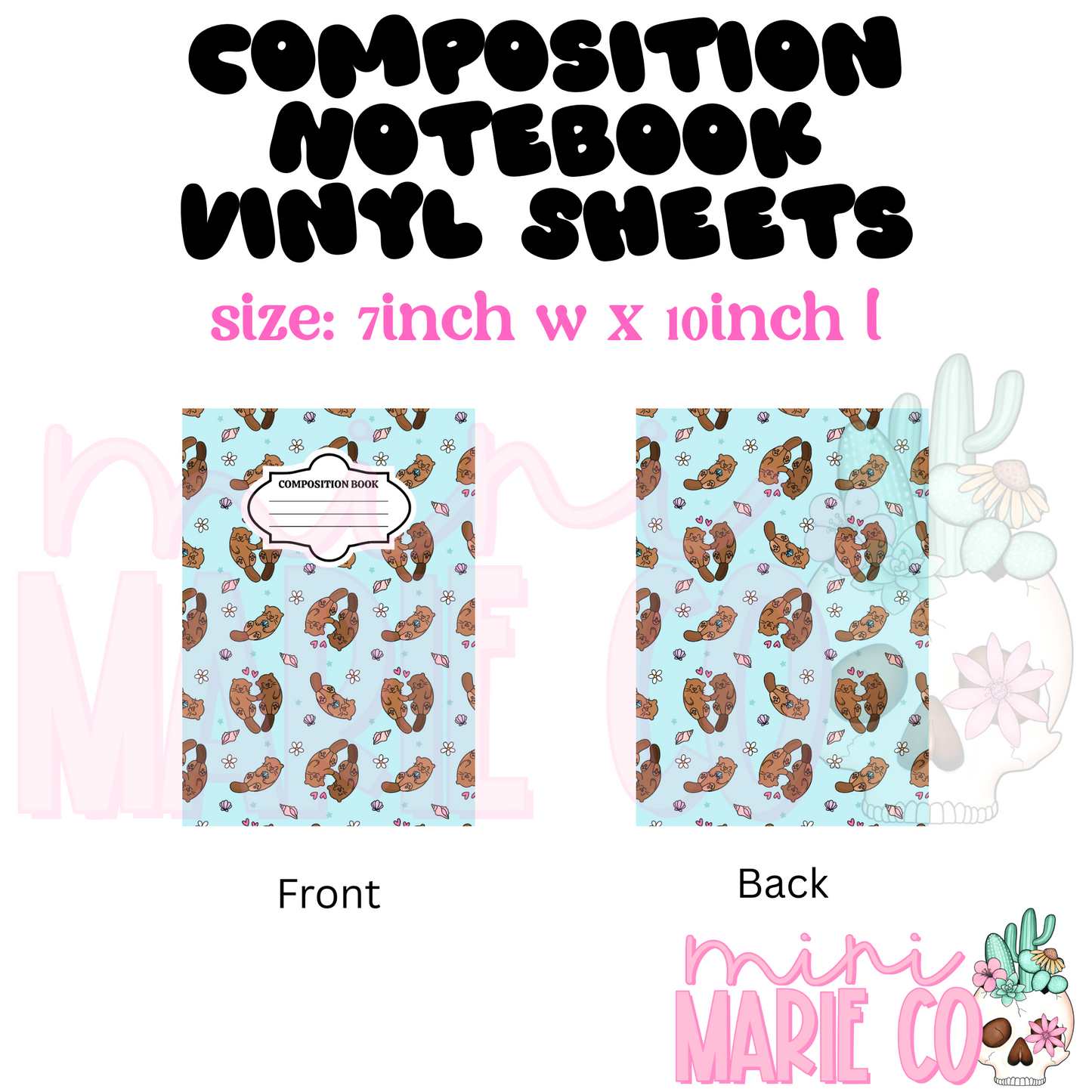 Cute Otters Composition Decal