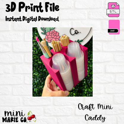 Craft Mini Caddy 3D Printed Digital File