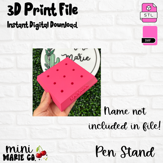 Pen Rack 3D Printed Digital File