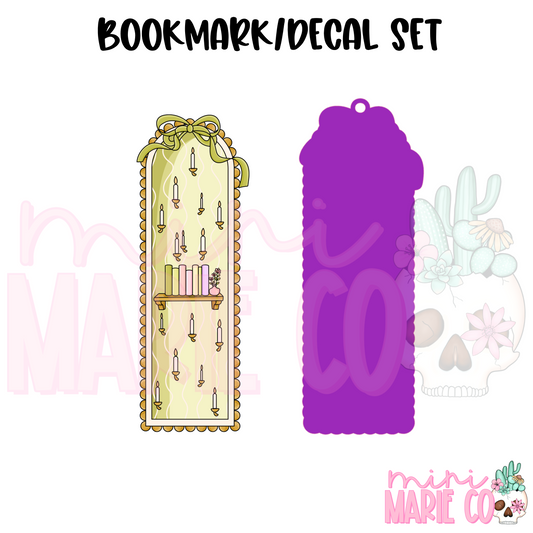 Bookshelf Acrylic Bookmark/Decal Set