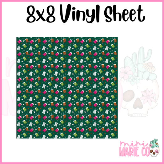 Coffee Bears Vinyl Sheet 8x8