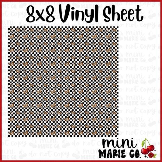 Checkered Butterfly Vinyl Sheet 8x8