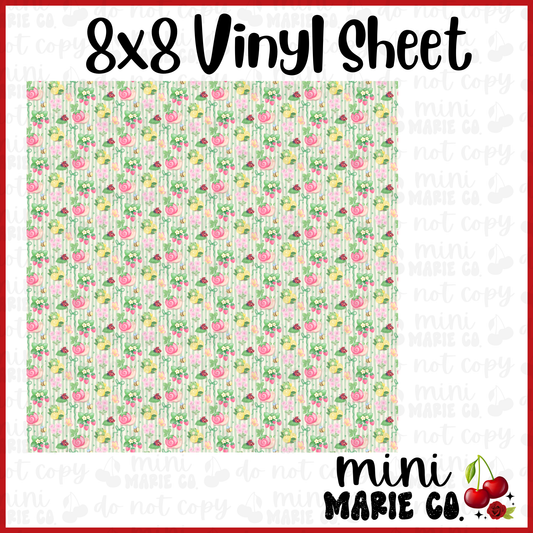 Spring Bugs Vinyl Sheet 8x8