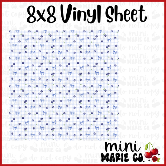 Blueberry Checkered Vinyl Sheet 8x8